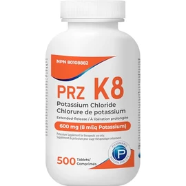 Potassium Chloride Extended Release, 500 Tablets – 600 mg (8 mEq Potassium), for Hypokalemia Treatment and Prevention