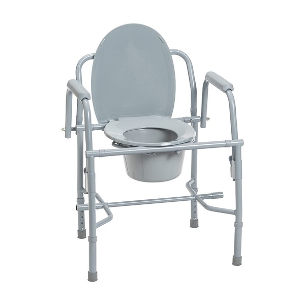 Drive Medical K. D. Deluxe Steel Drop-Arm Commode (Tool Free)