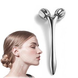 HHONGDU Eye Roller Massager Eye Cream Spatula Spoon Facial Skin Care Tools for Dark Circle Facial Massag Anti-Wrinkle Anti-Aging Eye Massage Tool, Facial Roller for Women (L, Count, 1)