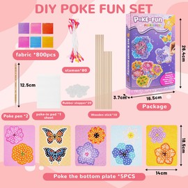 Ainiv Craft Set Children from 4-12 Years Craft Girls 5 6 7 8 9 10 11 12 Years, Gifts for Girls Toy Children's Birthday Flowers Craft Case Bouquet with Sequins Creative Set for Children