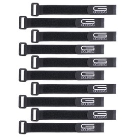 Golberg Paracord Fasteners - 9.25 Inch x 3/4 Inch - Premium Fastener for securing Your 550 Paracord and Parachute Rope, Bundle Wires and Cables - (10 Pack, Black)