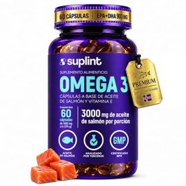 Omega 3 Aceite de Salmón 3420mg – EPA, DHA y Vitamina E – 60 Cápsulas