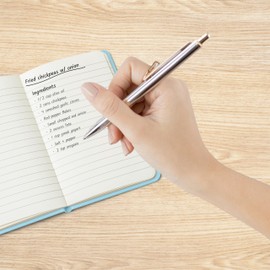 POKETO Lined Pocket Notebook Journal - 80 Page College Ruled Travel-Sized Notebook, 100 GSM Thick Paper, Hardcover - 3.5” x 5.5” - Sky Geo