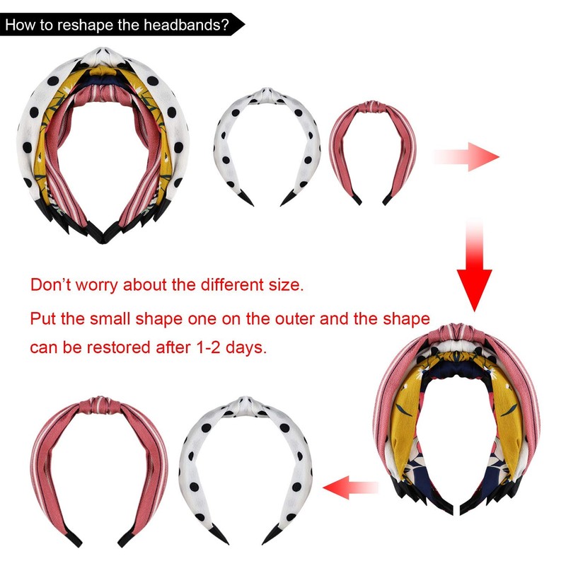 DRESHOW DRESHOW 8 Pack Boho Vintage Headbands for Women Girls