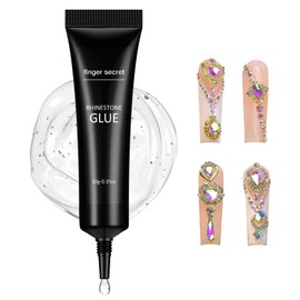 LOPHE Colla Strass Unghie, Colla per Gel Unghie, per Nail Art Strass Unghie Charms Nail Gems per Fai Da Te, 10g