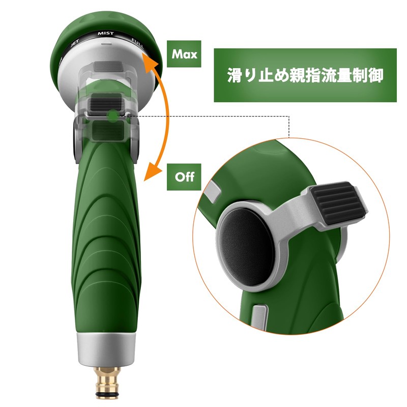 RESTMO Sprinkler Nozzle Thumb Control Green