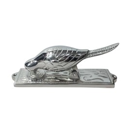 Fenzo Woodpecker Door Knocker Handcrafted Antique Style Aluminum Front Door Knocker, Vintage Bird Design, Rustic Outdoor Home Décor, Loud Knock, Easy to Install for Porches & Entryways (Silver)