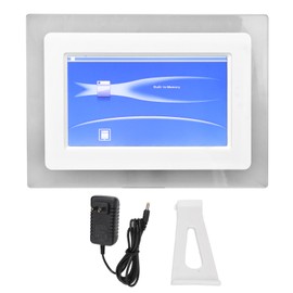 7 Inch Digital Picture Frame 800x480 Single Function Right Angle Electronic Video Photo Frame White 100‑240V US Plug