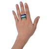 Maya J Eternity Ring - Emerald-Cut, with Artisan Fashioned Gemstones,