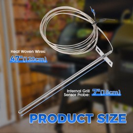 7“ RTD Temperature Probe Sensor, Replacement for Traeger Digital Thermostat, Traeger Grill Pellet Grills Probe and Smoker
