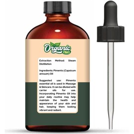 Organic Zing Pimento (Capsicum annuum) Oil | Pure & Natural Essential Oil for Skincare & Massage - 118ml/3.99fl oz