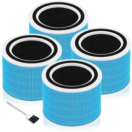 Funmit Core 200S Smoke Remover Replacement Filter for LEVOIT Core 200S Smart WiFi Air Purifier, 3-in-1 Filter Replacement and High-Efficiency Activated Carbon, Part # Core 200S-RF, 4Pack