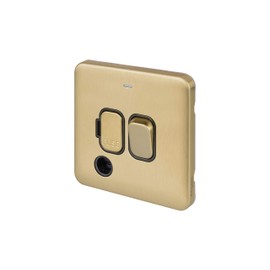 Schneider Electric Lisse Screwless Deco GGBL5013BSB 13A Double Pole Switched Fused Connection Unit with Flex Outlet BSB