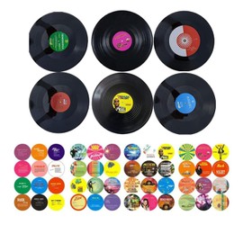 LZYKJGS 6 Pcs Vinyl Record Retro 12 Inch Record Design Vinyl Record Decoration Wall for Bar Cafe Home Party Decoration (Random Pattern)