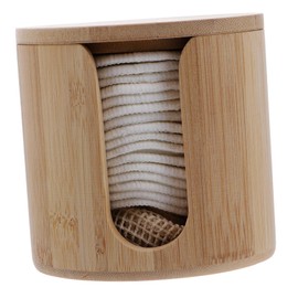 WOONEKY Set of 5 Bamboo Fiber Makeup Remover Pads Reusable Face Cleaning Puff for Efficient Pore Cleaning