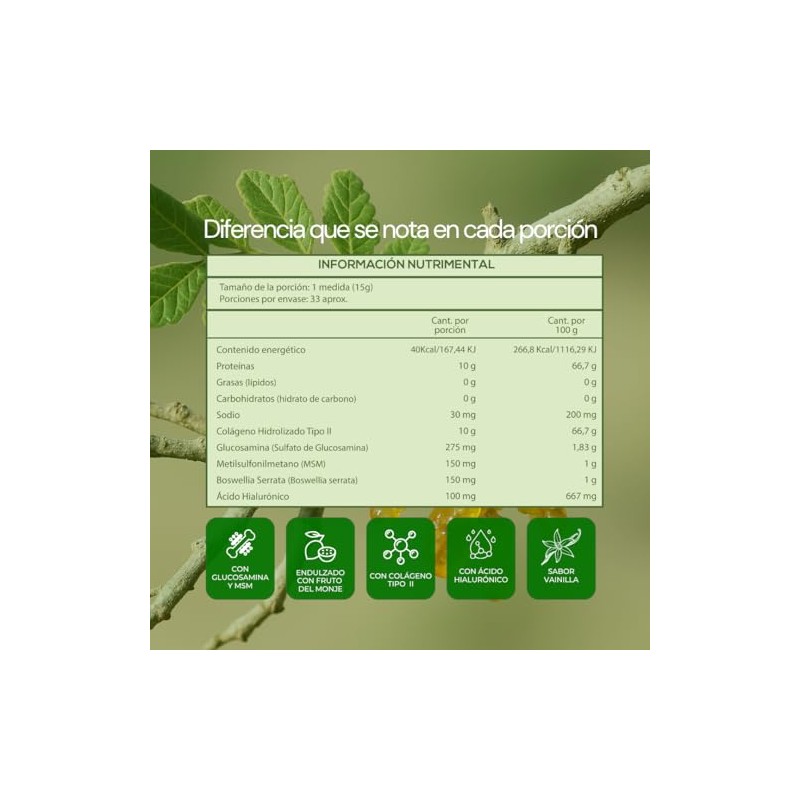 Caro Fit Colágeno Hidrolizado Tipo Articulaciones Cartílago Polvo Glucosamina Msm