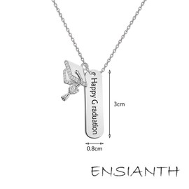 ENSIANTH 2020 Graduation Gift Happy Graduation Necklace Graduation Party Gift for Graduate (SC-Graduation)
