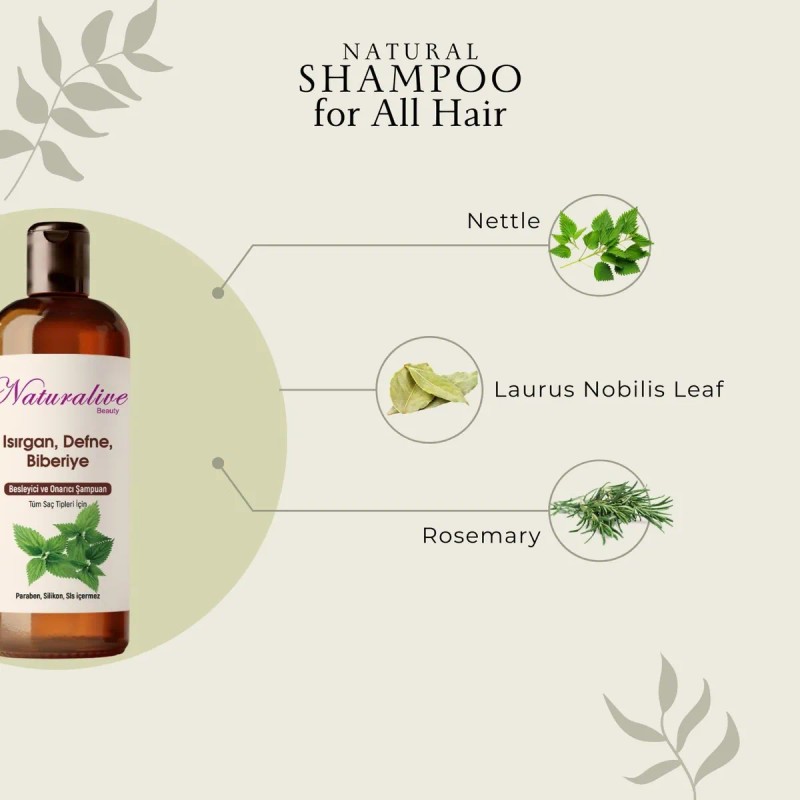 Champú Natural Para El Cabello Reparador Y Proporciona Higie