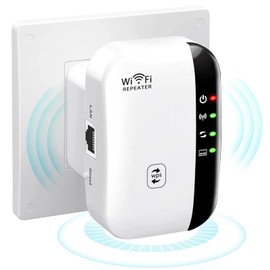 2024 Newest Black WiFi Extender, Gaming WiFi Booster for Home, WiFi Repeater Range Extender, Covers up to 3600 Sq. Ft and 45 Devices With Ethernet Port, Quick Setup (White)