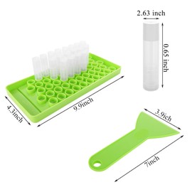 50Pcs Lip Balm Tubes 5ml Empty Chapstick Tubes with Filling Tray And Spatula, Lipsticks Filling Tubes Plastic DIY Lip Balm Kit Clear Lip Balm Containers with Caps for Women Girl DIY Make Up Gift