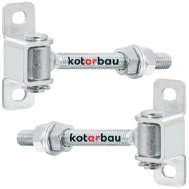 KOTARBAU® Set of 2 Adjustable Gate Hinges The Perfect Solution for Any Gate System Gate Rod Galvanised Adjustable M12 115 mm