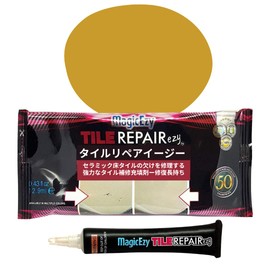 MagicEzy Tile Repair Kit: Porcelain Repair Kit - Ceramic Tile Repair Kit - Mix and Match Colors - Acrylic, Stone, Fiberglass - Wall Touch Up (Gold)