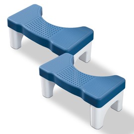 2 Pack Toilet Stool Poop Stool Adult, Portable Poop Stool for Squatting Posture, Non-Slip Potty Step Stool for Adults, Toilet Poop Foot Stool for Bathroom, Healthy Gifts for Kids Seniors, 2 Pcs