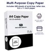 MAECENA 5 Reams of 2500 A4 White Paper Sheets -