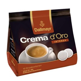 Dallmayr Coffee Crema d'oro Intensa Coffee Pods, Pack of 5 (5 x 16 Pads)