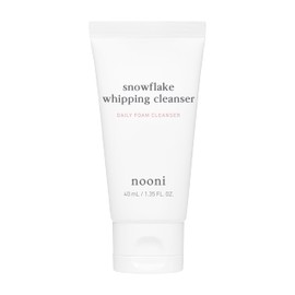 NOONI Korea Facial Cleanser - Snowflake Whipping Cleanser | Korean Skin Care, K Beauty, Glass Skin, Egg Skin, Face Wash, Moisturizing, Nourishing, Remove Pore Stains, For All Skin Types, 40ml