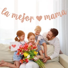 La Mejor Mama Banner, Feliz Cumpleanos Mama, Feliz Dia Mama, Happy Mother's Day Party Decorations Supplies