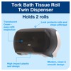 Tork Twin Toilet Paper Roll Dispenser Smoke for Conventional T24