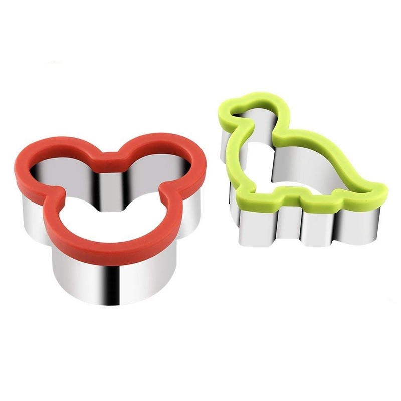 AVANA Stainless Steel Cookie Cutters Sandwich Cutter Cookie Mouse Dinosaur