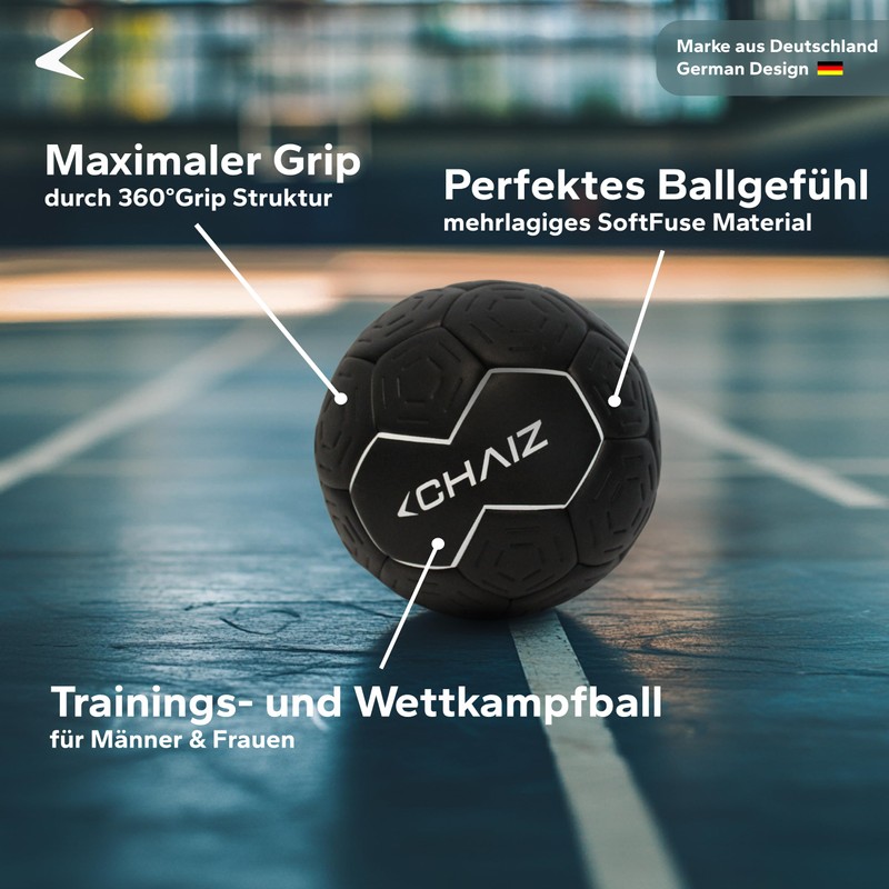 CHAIZ CNTRL Hype Grip Handball Black | Training and Competition