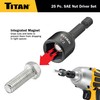 Titan 16294 25-Piece SAE Nut Driver Set, Nut Setter Set
