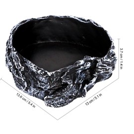 MODERNJOE'S Reptile Rock Food/Water Bowl, Water/Food Dish for Amphibians(5.4 x 5.1 x 1.4 inches)