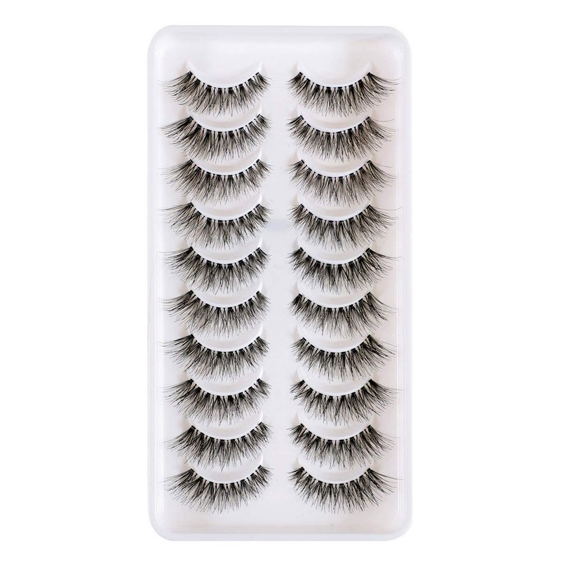 Newcally Wispy Natural False Eyelashes Fake Eye Lashes 10 Pairs