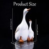 DeryArcle Duck Sculpture, Mother Duck and Duckling Statue 3D Animal