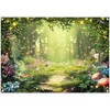 Luminora 7x5ft Fabric Enchanted Forest Backdrop Fairy Tale Wonderland Forest