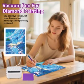 Electric Diamond Art Painting Pen with Adjustable Suction, 3 Mode Suction and Low Noise Wireless Vacuum Diamond Painting Pen Kits with Storage Case for Adults & Kids