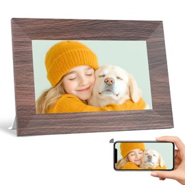 BWJBSW Digital Photo Frame 7 Inch, WiFi Digital Frame with HD IPS Touchscreen, 32GB Memory, Electronic Picture Frame Shares Photos/Videos via App, Supports Alarm, Calendar, Auto Rotate, 64GB SD Card