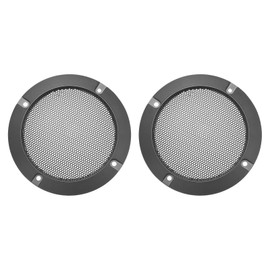 QUARKZMAN Speaker Grill Cover 4 Inches x 2 Pieces Net Decorative Circle Subwoofer Protector for Home Stage Speaker KTV Boxes Repair Audio
