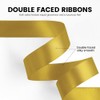 Double Faced Gold Ribbon 50 Yards, 5/8 inch Polyester Gold