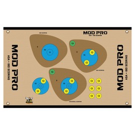 Morrell Yellow Jacket MOD Pro ASA and IBO Shooting Bullseyes with Universal Scoring, Grommets, & Hook & Loop Fastener for Archery Target, 3 Pack, Tan