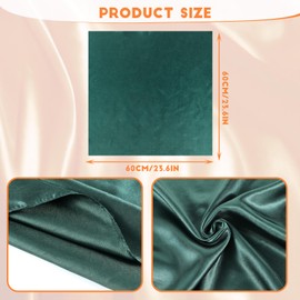 simarro Women Silk Feeling Scarf, 23.5 Inch Satin Head Scarves Fashion Square Scarfs Breathable Soft Handbag Accessories (Army Green)