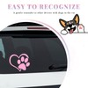 SHMZK Pet Dog Paw Print Car Decal, 4.6"×3.7" Love Heart