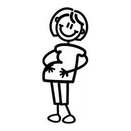 My Family Car Stickers ~ Sticker MOTHER/MUM PREGNANT (M10)