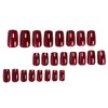 Advanced purple gradient style,Short almond-shaped nails,12 sizes - 24 nail