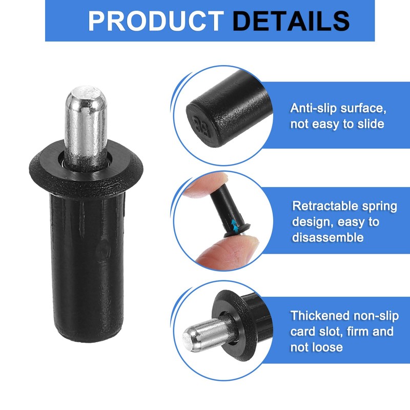 uxcell 50pcs Shutter Repair Pins, Spring Loaded Plantation Shutter Replacement
