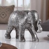 Hebdids Silver Elephant Statue - Modern Home Decor, Resin Sculpture